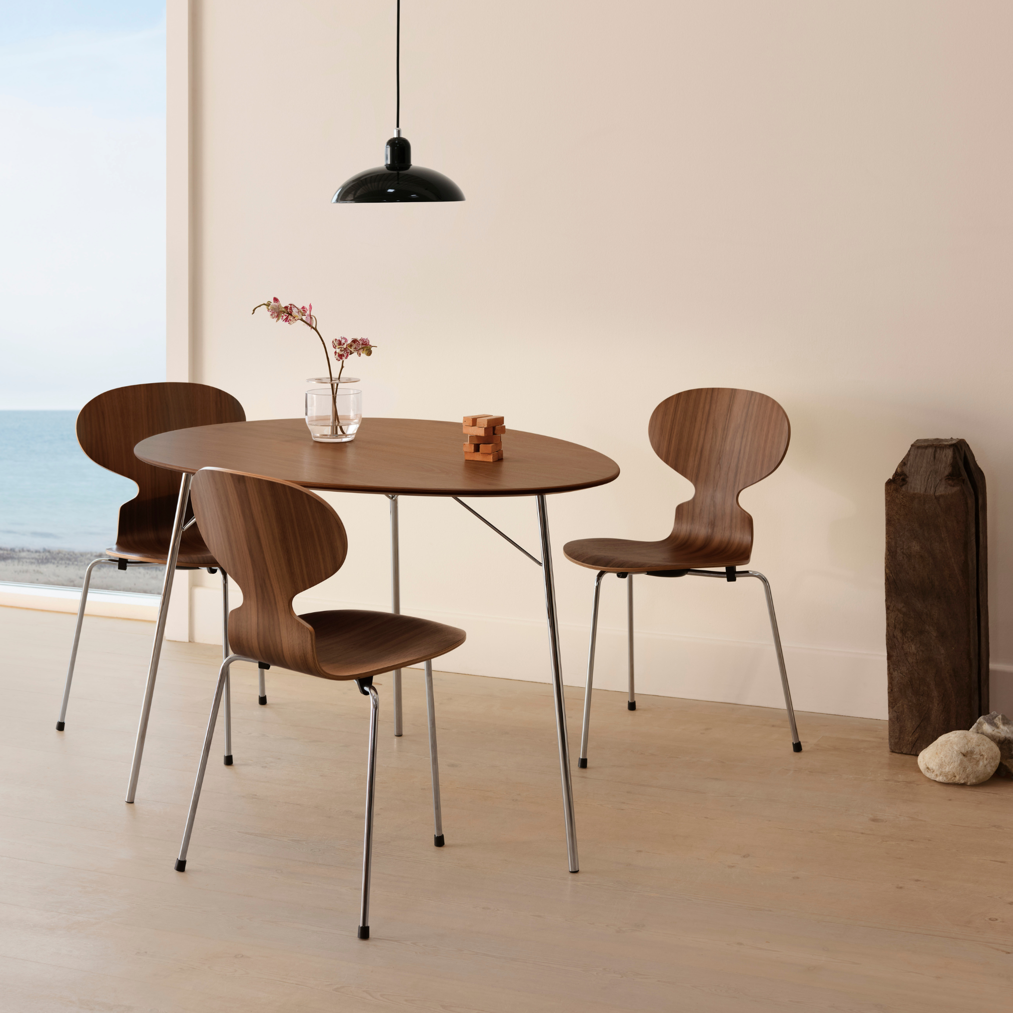 Ant Chair Clear Lacquered Veneer